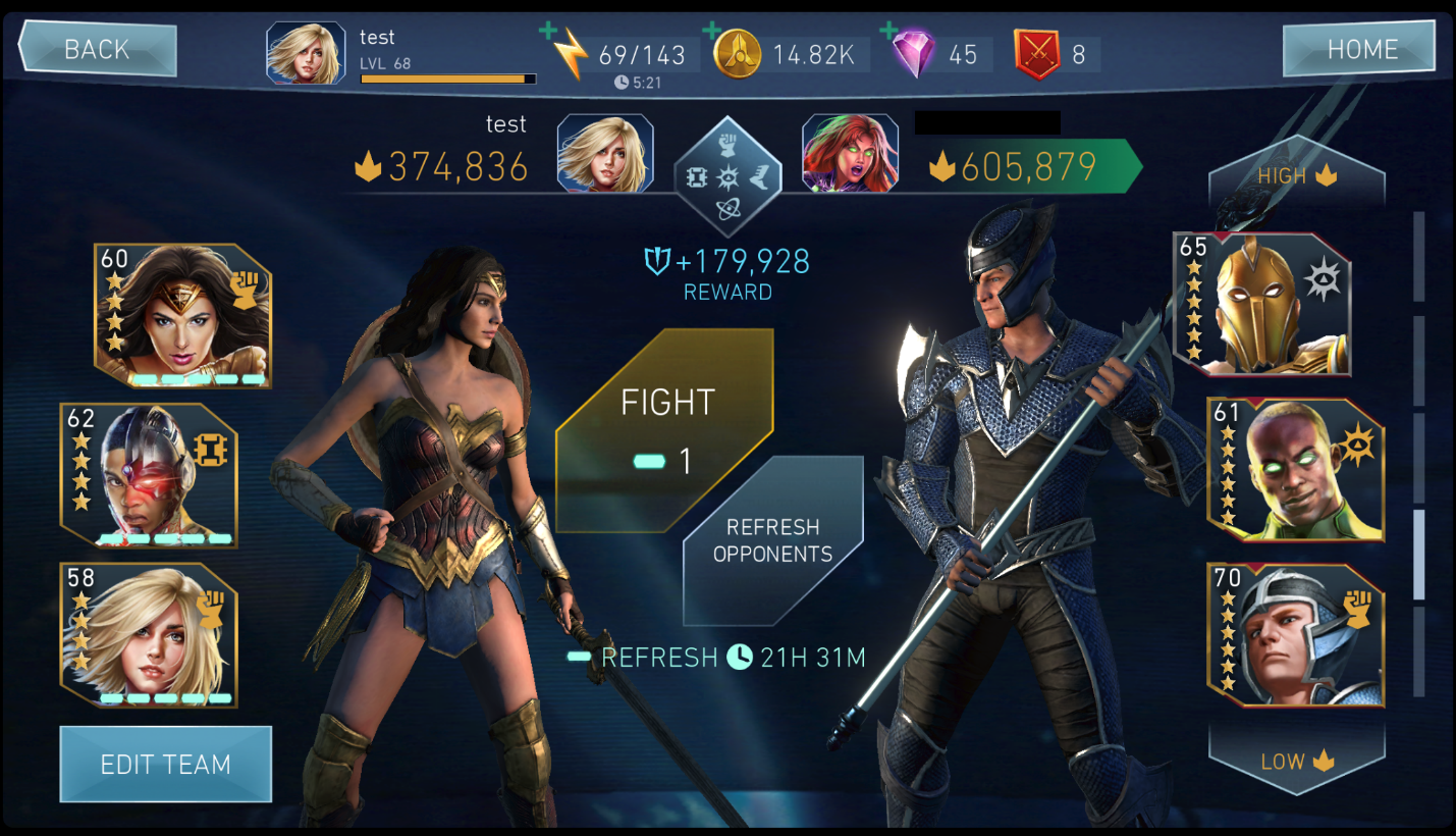 Champions Arena, Injustice 2 Mobile Wiki